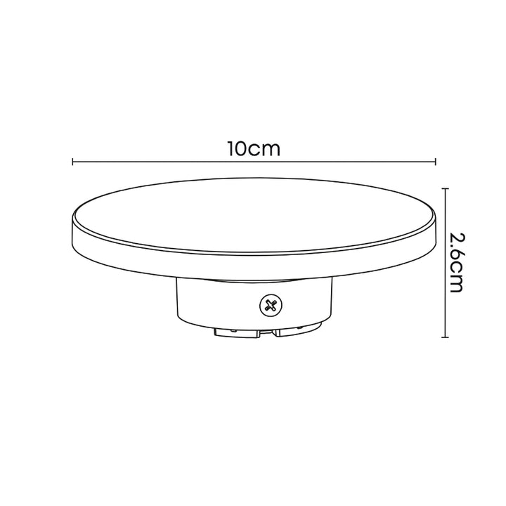 Aplique exterior 360° luz cálida indirecta 3W (Ø10cm) acabado negro de ICON