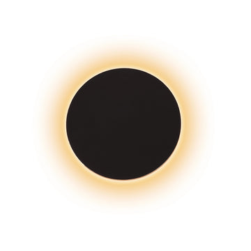Aplique exterior 360° luz cálida indirecta 3W (Ø10cm) acabado negro de ICON