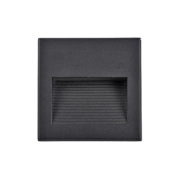 Luz de cortesía para empotre cuadrado negro 3W de ICON