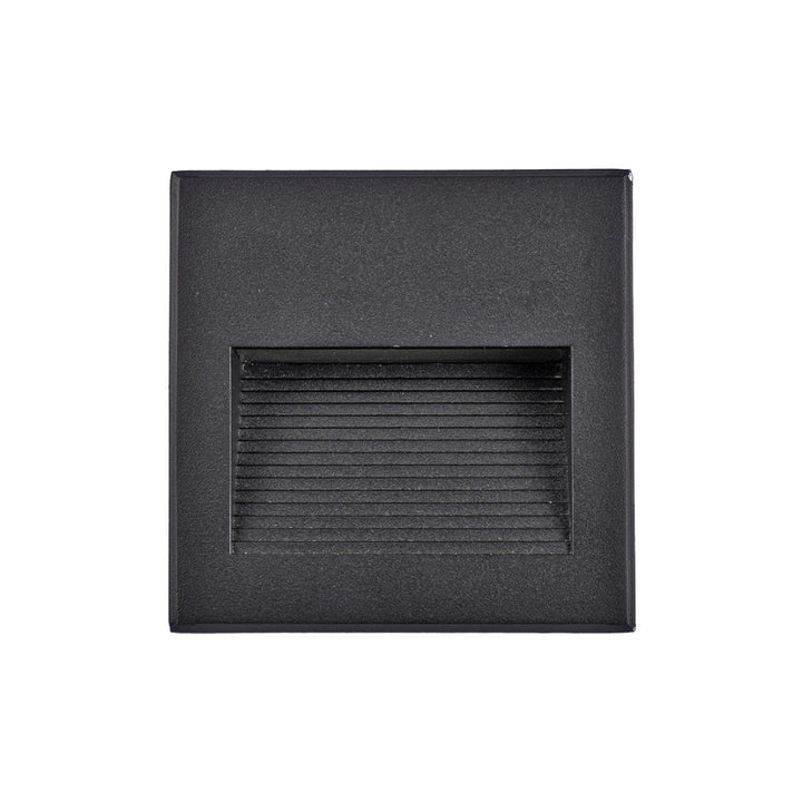 Luz de cortesía para empotre cuadrado negro 3W de ICON