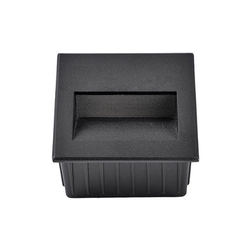 Luz de cortesía para empotre cuadrado negro 3W de ICON