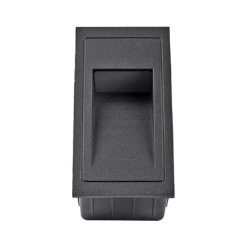 Luz de cortesía para empotre rectangular negro 3W de ICON
