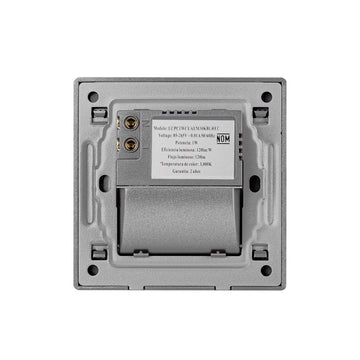 Luz de cortesía empotre slim, cuadrado blanco 1W apertura cuadrada de ICON
