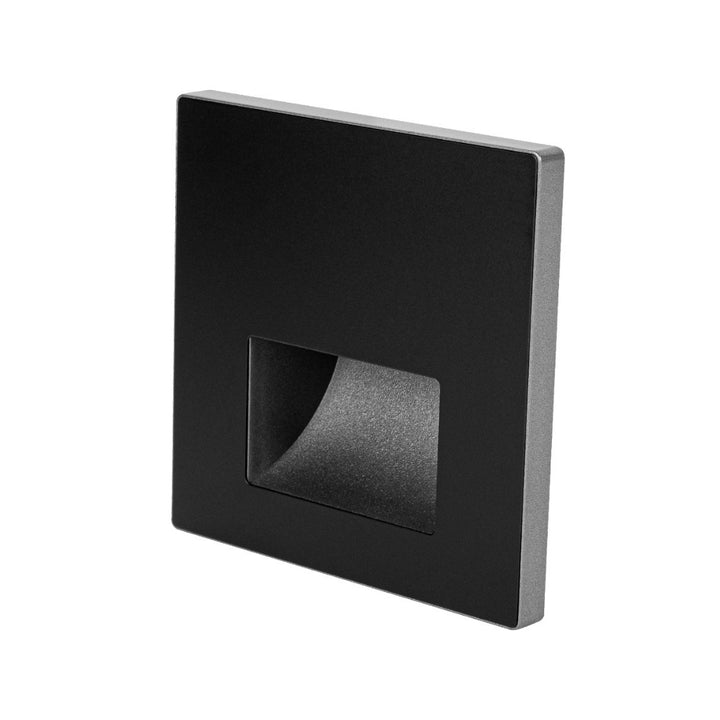 Luz de cortesía empotre slim, cuadrado negro 1W apertura cuadrada de ICON