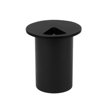 Luz de cortesía empotre, redondo negro 1W apertura triangular de ICON