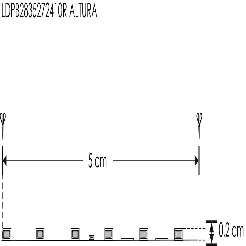 Tira LED 13W/m 24V con 120 chips/m 2835 rollo 10m opción color de luz Cálido / Neutro / Neutro Frío, con auto adhesivo de iLumileds