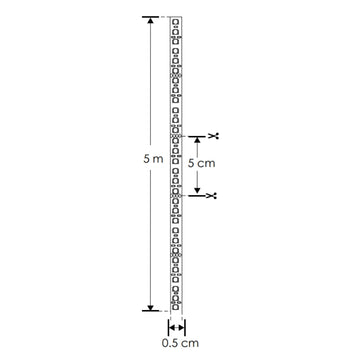 Tira LED RGB 7W/m 24V con 120 chips/m 4040 para interiores, rollo 5m con auto adhesivo de iLumileds
