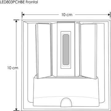 Cubo para muro exterior con doble salida de luz ajustable con cortadores 6W luz cálida (3000K) de iLumileds