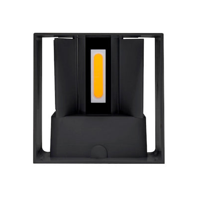 Cubo para muro exterior con doble salida de luz ajustable con cortadores 6W luz cálida (3000K) de iLumileds