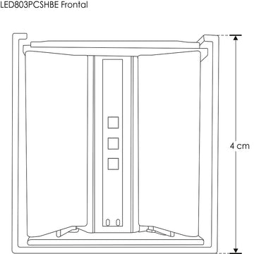 Luminario mini cubo con doble salida de luz ajustable independiente para crear efectos geométricos 2W luz cálida de iLumileds