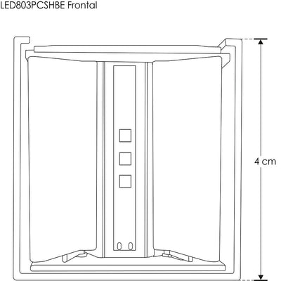 Luminario mini cubo con doble salida de luz ajustable independiente para crear efectos geométricos 2W luz cálida de iLumileds