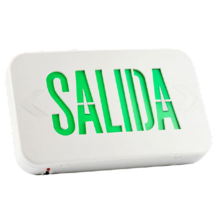 Lumiario Letrero de Salida (en verde) 150Lm 120-277V autonomía 90min opción montaje sobrepuesto a muro - techo - muro de Luceco