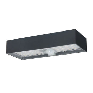 Solar Guardian para muro 6W 800lm luz cálida (3000K) con sensor PIR acabado negro de Lueco