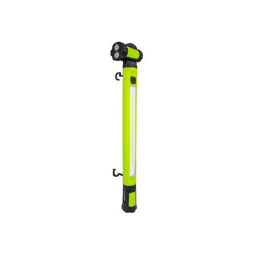 Antorcha LED de trabajo USB-C Recargable Inspection Torch 10W 1,000l luz fría, con base magnetica giratoria 360°, acabado negro con verde lima de Luceco
