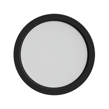 Panel Esscence Circular 24W (Ø22cm) para empotrar o sobreponer (incluye marco), color de luz selectable (cálido -3000K / neutro - 4000K / frío -5000K), acabado negro o blanco, 120-277V de Luceco - Negro