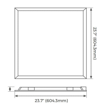 LuxPanel LED 30W 604.3mm x 604.3mm, opción color de luz neutro (4000K) y neutro frío (5000K) 50mil hr 120-277V de Luceco - Neutro - 4000K