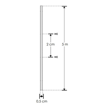 Tira LED COB 0.5cm de ancho 10W/m 24V CRI:90 con 400 chips/m rollo 5m tecnología roll to roll (sin soldaduras) opción de tonos de luz, con auto adhesivo de iLumileds