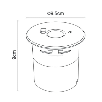 Luminario de emergencia para empotrar 3W 160lm 6500K con batería Li-ion 90-280V de ICON