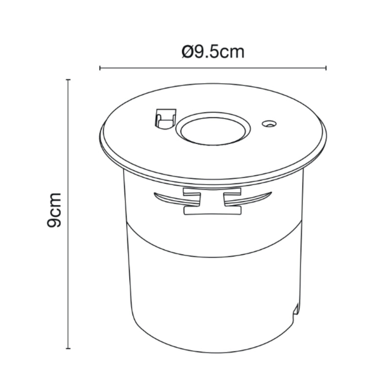 Luminario de emergencia para empotrar 3W 160lm 6500K con batería Li-ion 90-280V de ICON