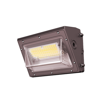 Luminario WallPack All in One potencia, ángulo de salida y color de luz configurable (100W-80W-60W-40W) (0° - 15° - 30° - 45°) (4000-5000-6000K) 100-277V, 1-10V acabado bronce, incluye preparación para fotocelda (se vende por separado) de Luceco