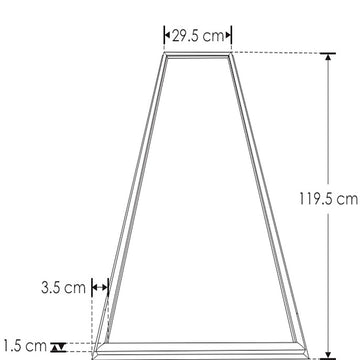 Luminario marco luminoso 48W 29.5x119.5cm para plafón reticular o suspender de iLumileds