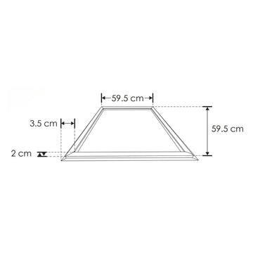 Luminario marco luminoso 36W con cambio de color mediante interruptor 59.5x59.5cm para plafón reticular o suspender de iLumileds