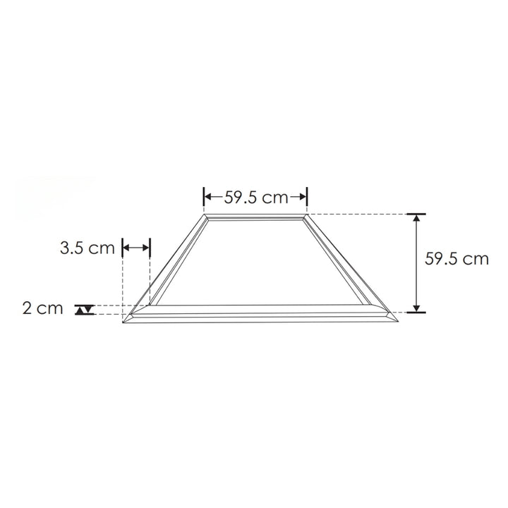 Luminario marco luminoso 36W con cambio de color mediante interruptor 59.5x59.5cm para plafón reticular o suspender de iLumileds