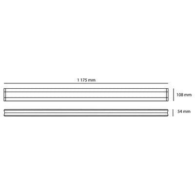 Gabinete lineal 55W 110° luz neutra (4000K) con aletas 90-260V de Megamex