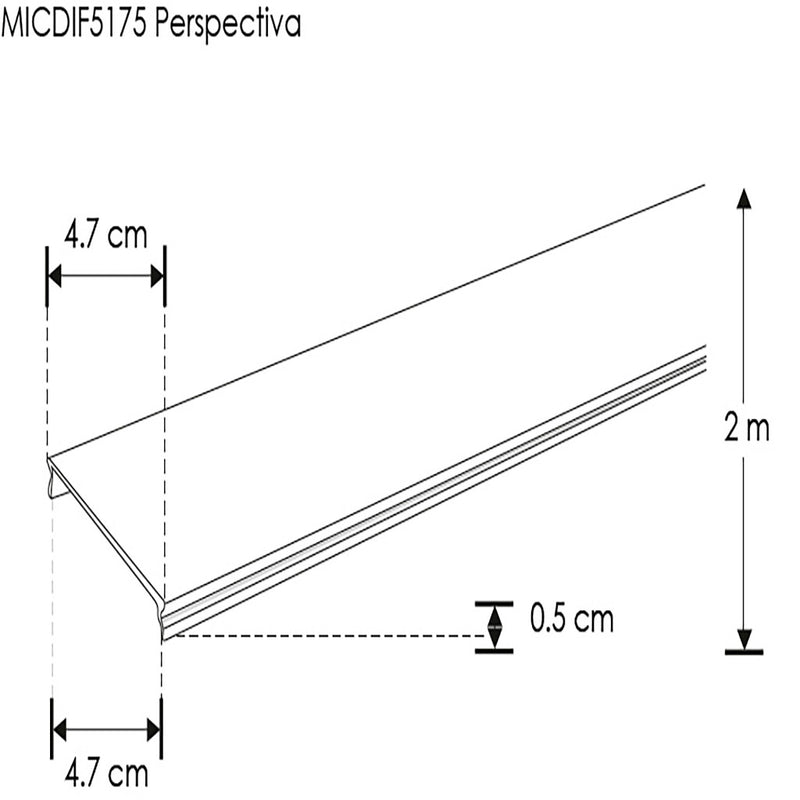 Mica difusa para perfil ILUPA5175NKIT de iLumileds