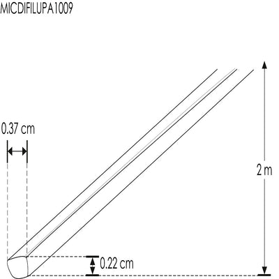 Mica de silicón difusa para perfil de aluminio ILUPA1009, rectangular 2m de iLumileds (No se vende individual)