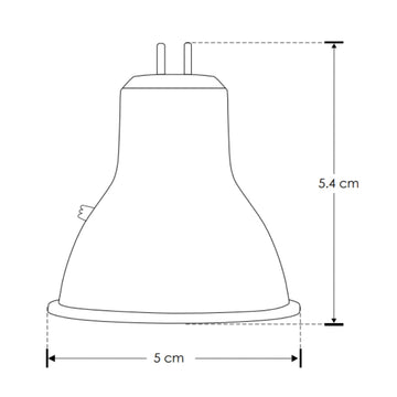 Foco MR16 6W 38° color de luz seleccionable mediante switch (cálido - 3000K / neutro - 4000K / frío 5500K), base GU5.3 de iLumileds