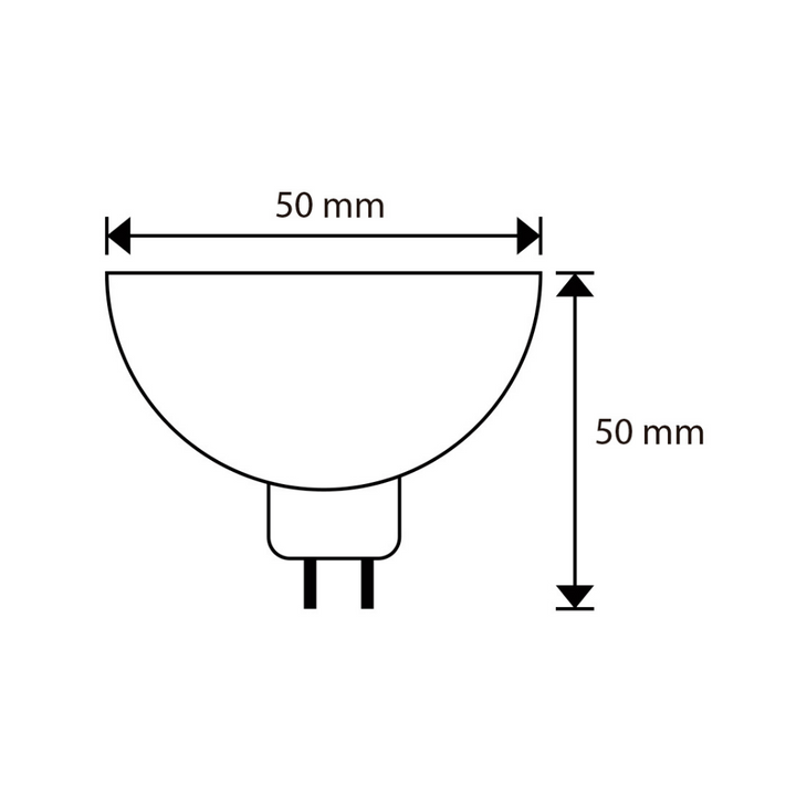 Foco MR16 5W 38° GU5.3 opción luz cálida (3000K) / fría (6500K) 100-240V de ICON