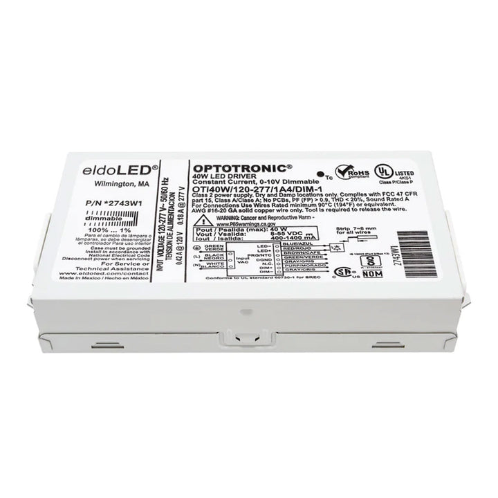 Driver Compacto OPTOTRONIC® OTi40W AUX Programable, 120-277V, 0-10V de eldoLED (antes OSRAM)