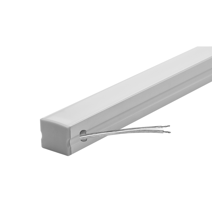 Perfil aluminio integrado 20W compatible con lambrin decorativo WPC PA2018200. -Largo:2m A:2cm Al:1.7cm-, opción solor de luz cálido (2700K y neutro (4100K) con alimentación lateral, 127V de iLumileds