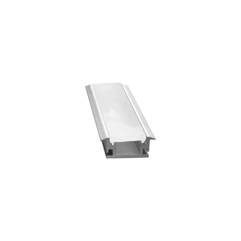Kit de perfil aluminio 2m empotrar o sobreponer en piso PA27112 con difusor, 2 grapas y 2 tapas de AURO Lighting