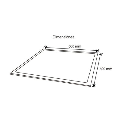 Panel LED Backlit 40W 60.3x60.3cm color de luz fría (6500K) 100-240V de ICON