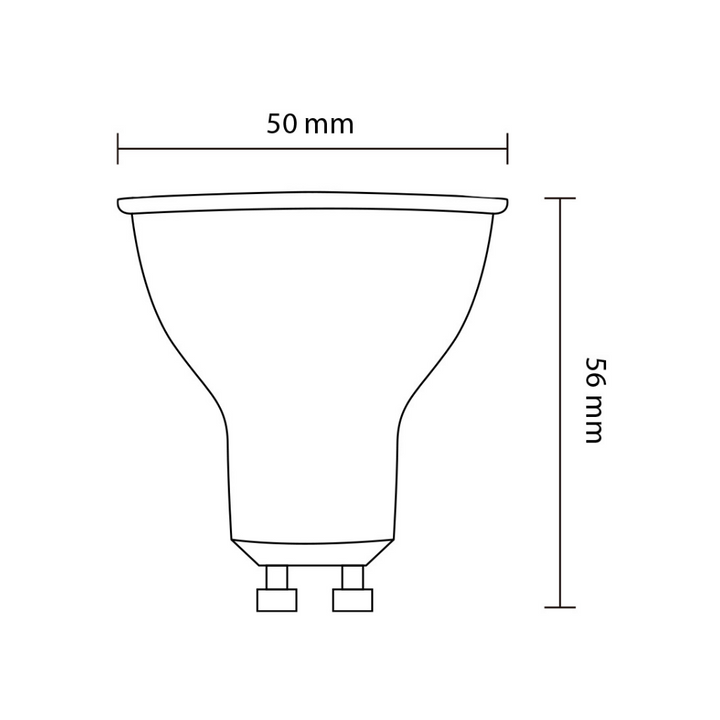 Foco MR16 5W 38° GU10 atenuable opción luz cálida (3000K) / fría (6500K) 100-130V de ICON