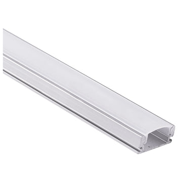 Perfil de aluminio para tira LED, 2 metros blanco, 17.3*7.59mm interior: 12.3mm de ICON
