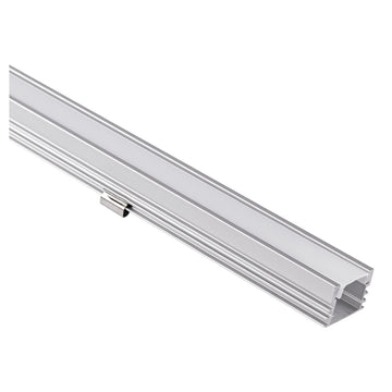 Perfil de aluminio para tira LED, 2 metros blanco, 17.6*12.2mm interior: 12.6mm de ICON