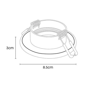 Portalámpara para MR16 para regaderas y zonas húmedas empotrable (Ø8.5cm) acabado blanco, incluye base GU10 de ICON