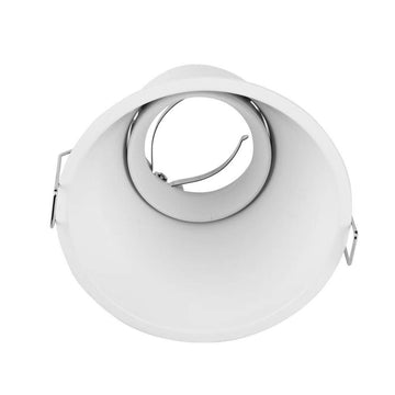 Portalámpara de bajo deslumbramiento empotrable de aluminio (Ø9.3cm) opción acabado negro o blanco, incluye base GU10 de ICON