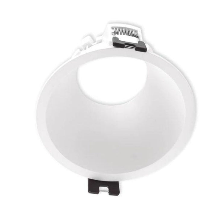 Portalámpara de bajo deslumbramiento empotrable de policarbonato (Ø9.3cm) opción acabado negro o blanco, incluye base GU10 de ICON