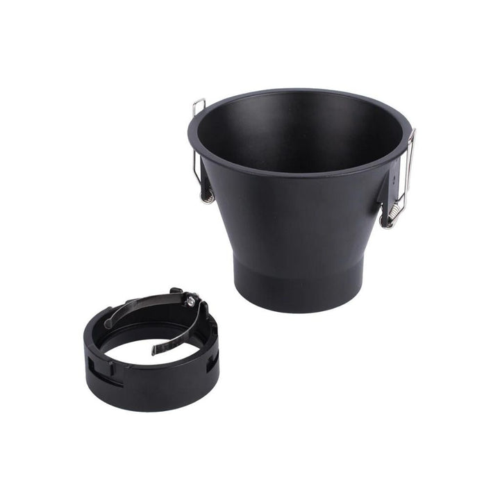 Portalámpara de bajo deslumbramiento empotrable de aluminio (Ø9.3cm) opción acabado negro o blanco, incluye base GU10 de ICON