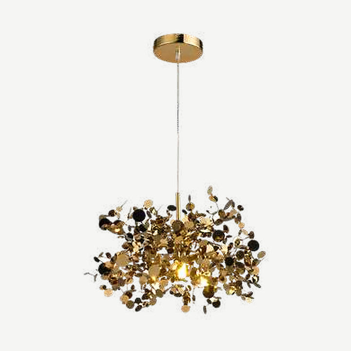 Lámpara colgante LAYLAH, base 3 x G9, foco no incluido, 127V de Quor Lighting - Oro