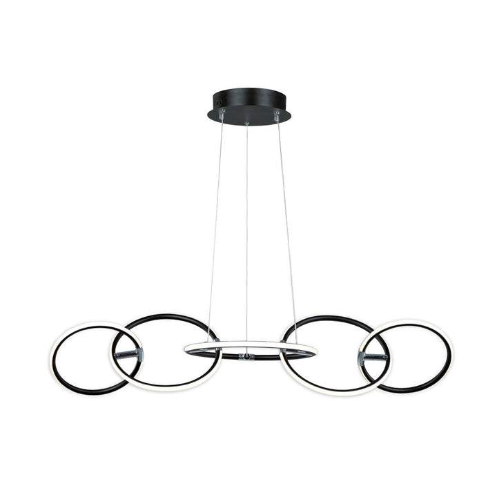 Lámpara colgante LOOP 60W, luz cálida 3000°K, atenuable, 127V de Quor Lighting - Q16015-BK