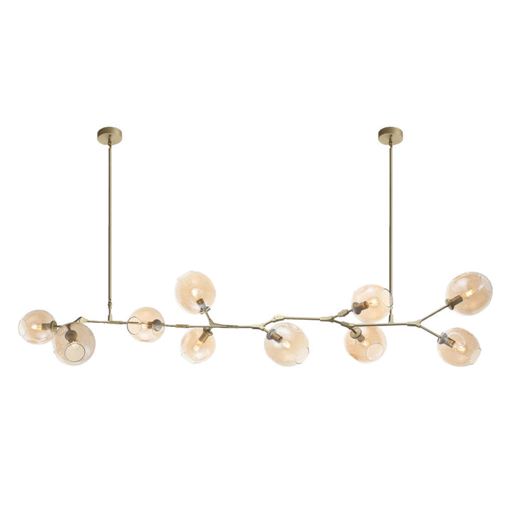 Lámpara colgante SAKURA 10 luces, base E26, foco no incluido, 127V de Quor Lighting - Q16060-H-GD