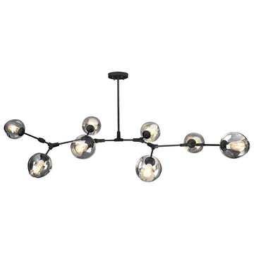Lámpara colgante SAKURA 8 luces, base E26, foco no incluido, 127V de Quor Lighting - Q16068-BK