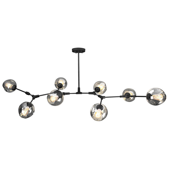 Lámpara colgante SAKURA 8 luces, base E26, foco no incluido, 127V de Quor Lighting - Q16068-BK