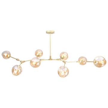 Lámpara colgante SAKURA 8 luces, base E26, foco no incluido, 127V de Quor Lighting - Q16068-GD