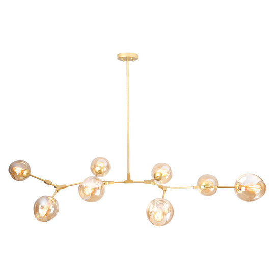 Lámpara colgante SAKURA 8 luces, base E26, foco no incluido, 127V de Quor Lighting - Q16068-GD